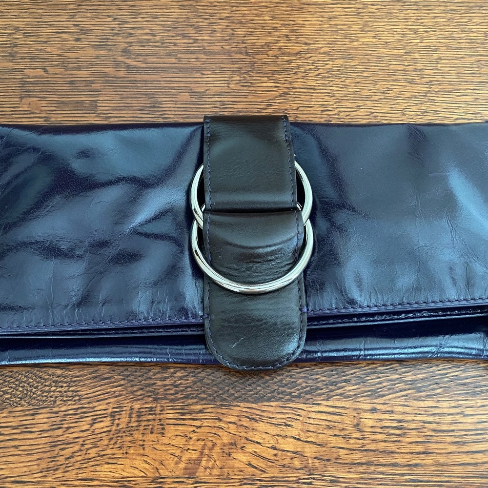 Nino Bossi Plum Purple Leather Clutch